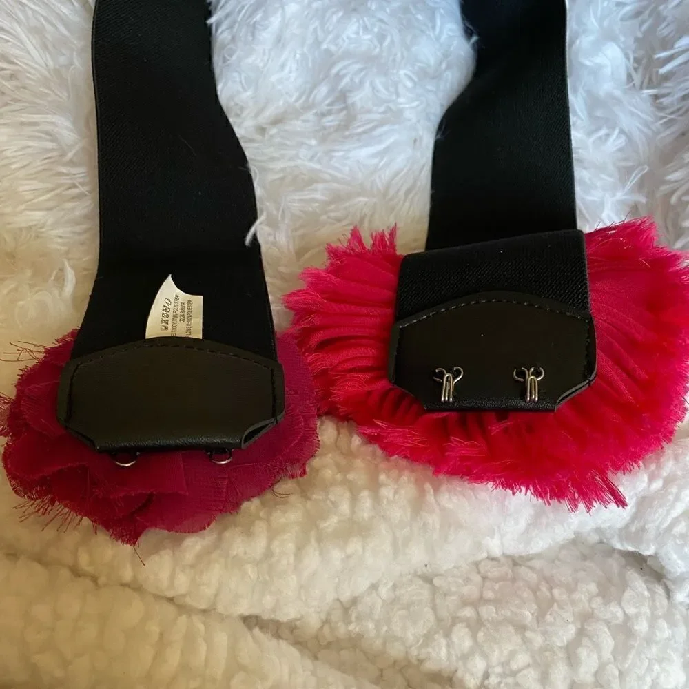 Pink & Purple Flower Stretch Hook Belt